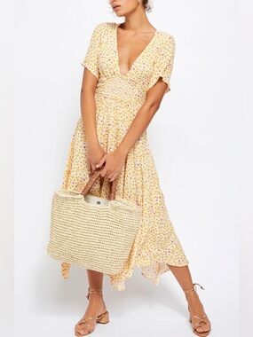 Free People In Full Bloom Midi Dress M